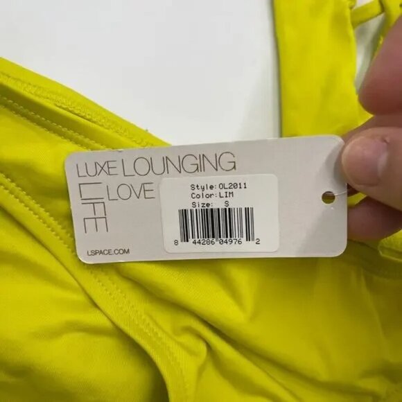 L*Space Swimsuit NWT Size S Neon Yellow Cutout Swimsuit Size Small NWT $187 - Picture 6 of 9
